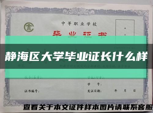 静海区大学毕业证长什么样缩略图