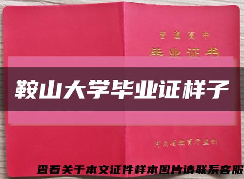 鞍山大学毕业证样子缩略图