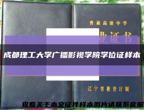 成都理工大学广播影视学院学位证样本缩略图