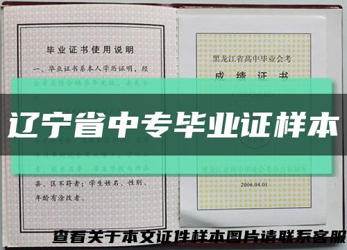 辽宁省中专毕业证样本缩略图