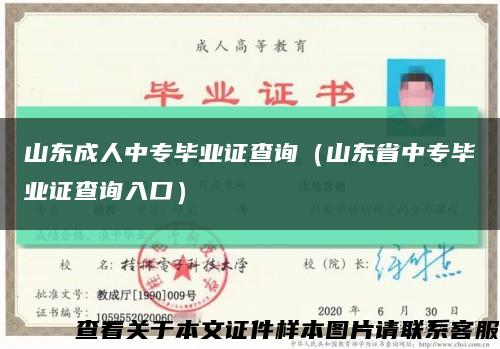 山东成人中专毕业证查询（山东省中专毕业证查询入口）缩略图