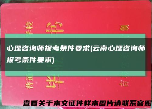 心理咨询师报考条件要求(云南心理咨询师报考条件要求)缩略图