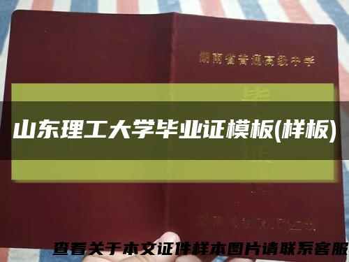 山东理工大学毕业证模板(样板)缩略图