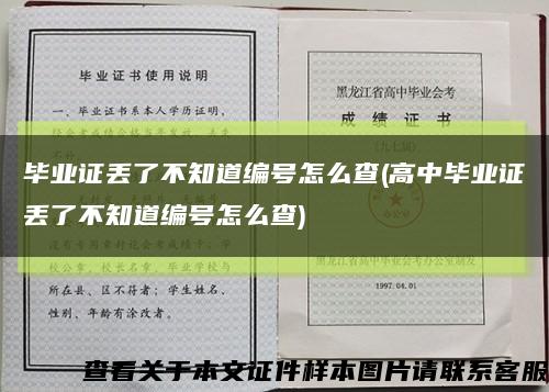 毕业证丢了不知道编号怎么查(高中毕业证丢了不知道编号怎么查)缩略图