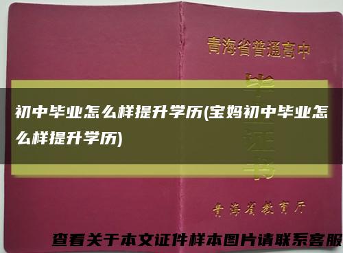 初中毕业怎么样提升学历(宝妈初中毕业怎么样提升学历)缩略图