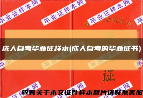 成人自考毕业证样本(成人自考的毕业证书)缩略图