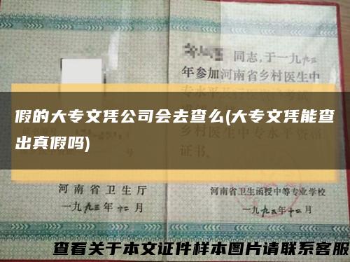 假的大专文凭公司会去查么(大专文凭能查出真假吗)缩略图