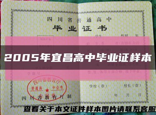 2005年宜昌高中毕业证样本缩略图