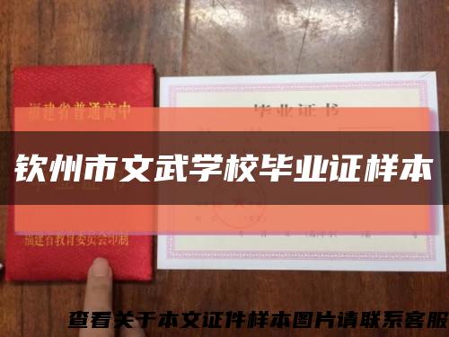 钦州市文武学校毕业证样本缩略图