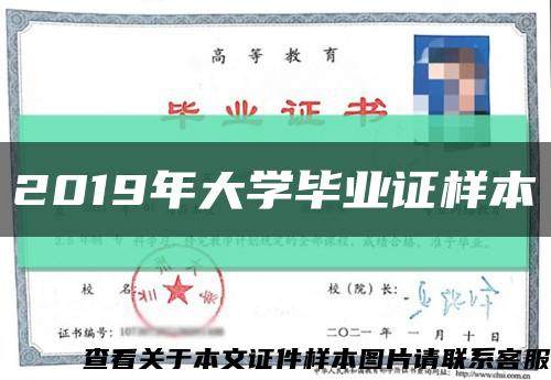 2019年大学毕业证样本缩略图