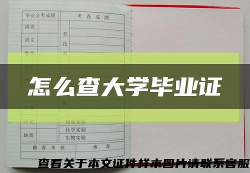 怎么查大学毕业证缩略图