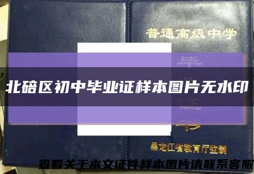 北碚区初中毕业证样本图片无水印缩略图