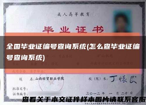 全国毕业证编号查询系统(怎么查毕业证编号查询系统)缩略图