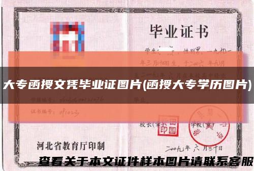 大专函授文凭毕业证图片(函授大专学历图片)缩略图