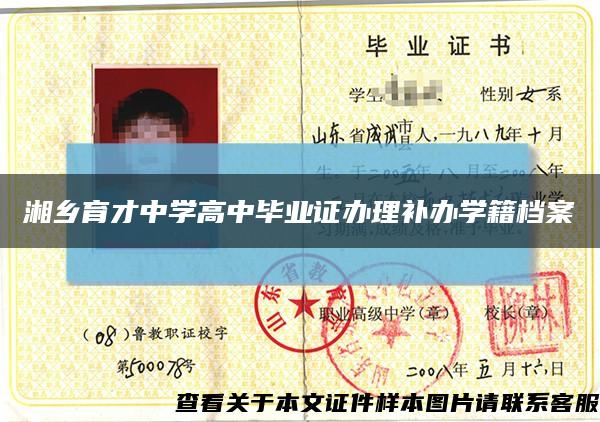 湘乡育才中学高中毕业证办理补办学籍档案缩略图