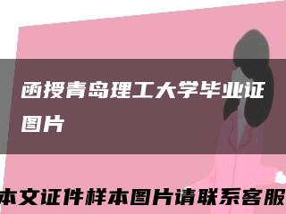 函授青岛理工大学毕业证图片缩略图