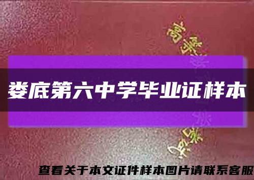 娄底第六中学毕业证样本缩略图