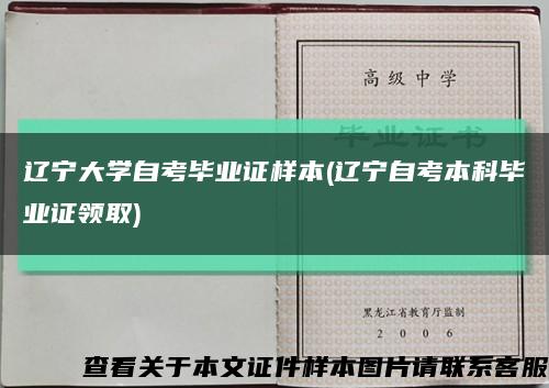 辽宁大学自考毕业证样本(辽宁自考本科毕业证领取)缩略图