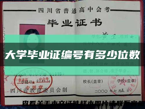 大学毕业证编号有多少位数缩略图