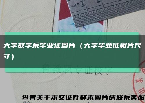 大学数学系毕业证图片（大学毕业证相片尺寸）缩略图