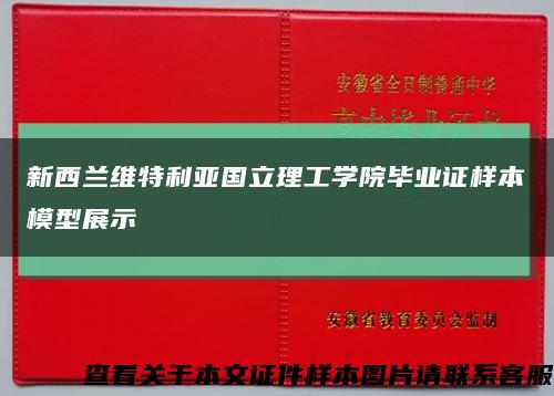 新西兰维特利亚国立理工学院毕业证样本模型展示缩略图