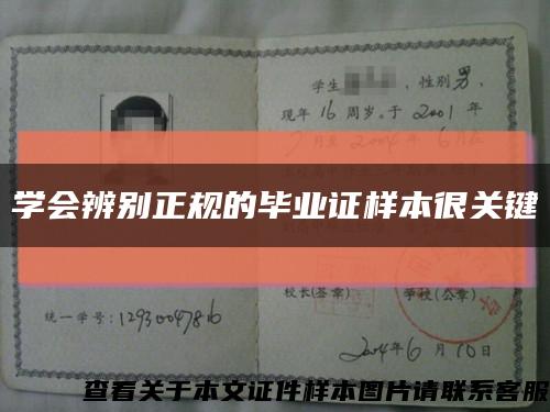 学会辨别正规的毕业证样本很关键缩略图