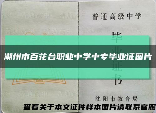 潮州市百花台职业中学中专毕业证图片缩略图