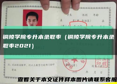 铜陵学院专升本录取率（铜陵学院专升本录取率2021）缩略图