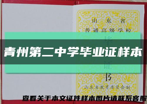 青州第二中学毕业证样本缩略图