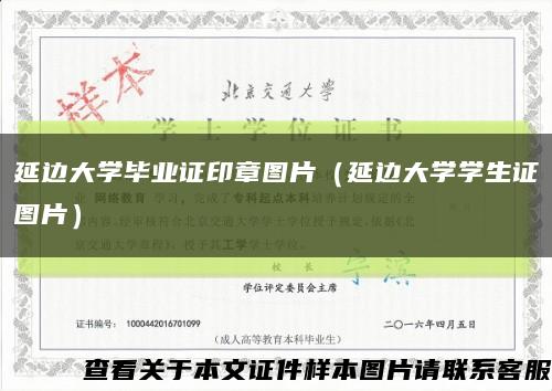 延边大学毕业证印章图片（延边大学学生证图片）缩略图