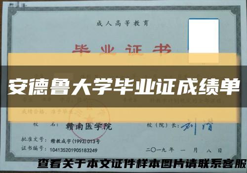 安德鲁大学毕业证成绩单缩略图