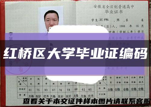 红桥区大学毕业证编码缩略图