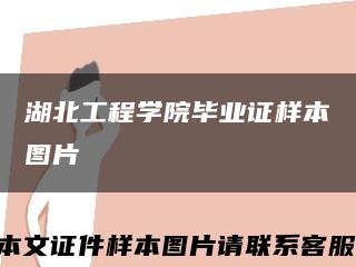 湖北工程学院毕业证样本图片缩略图