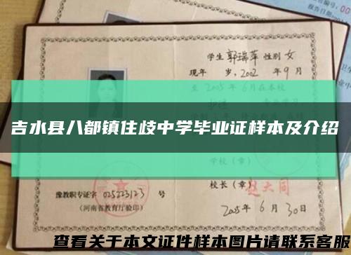 吉水县八都镇住歧中学毕业证样本及介绍缩略图