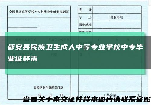 都安县民族卫生成人中等专业学校中专毕业证样本缩略图