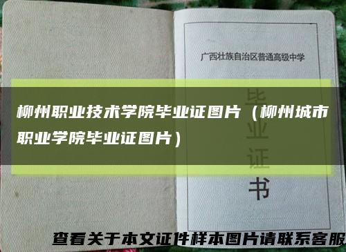 柳州职业技术学院毕业证图片（柳州城市职业学院毕业证图片）缩略图