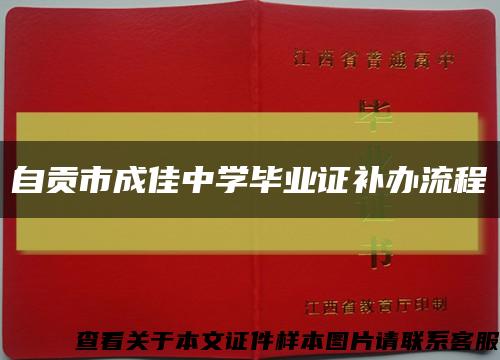 自贡市成佳中学毕业证补办流程缩略图