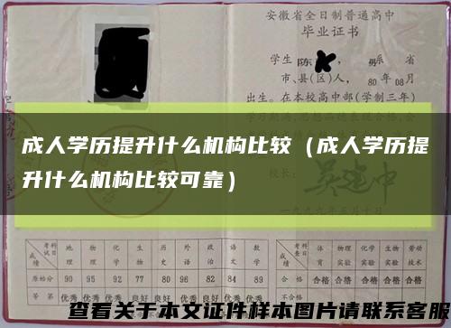 成人学历提升什么机构比较（成人学历提升什么机构比较可靠）缩略图