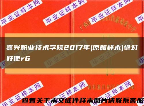 嘉兴职业技术学院2017年(原版样本)绝对好使r6缩略图