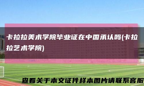 卡拉拉美术学院毕业证在中国承认吗(卡拉拉艺术学院)缩略图