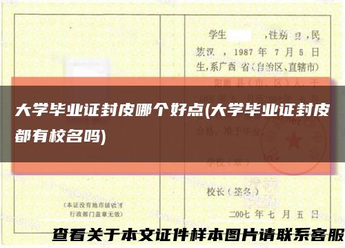 大学毕业证封皮哪个好点(大学毕业证封皮都有校名吗)缩略图