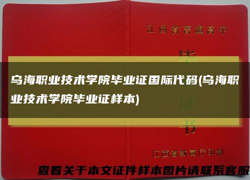 乌海职业技术学院毕业证国际代码(乌海职业技术学院毕业证样本)缩略图