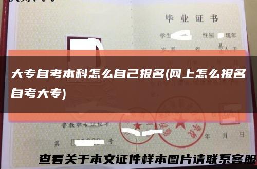 大专自考本科怎么自己报名(网上怎么报名自考大专)缩略图