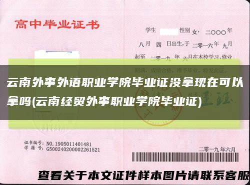 云南外事外语职业学院毕业证没拿现在可以拿吗(云南经贸外事职业学院毕业证)缩略图