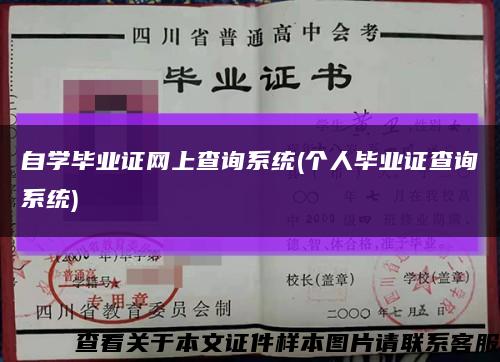 自学毕业证网上查询系统(个人毕业证查询系统)缩略图