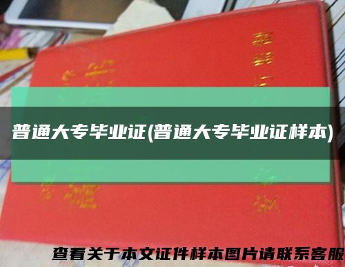 普通大专毕业证(普通大专毕业证样本)缩略图