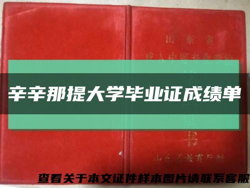 辛辛那提大学毕业证成绩单缩略图