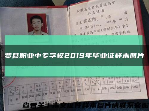 费县职业中专学校2019年毕业证样本图片缩略图