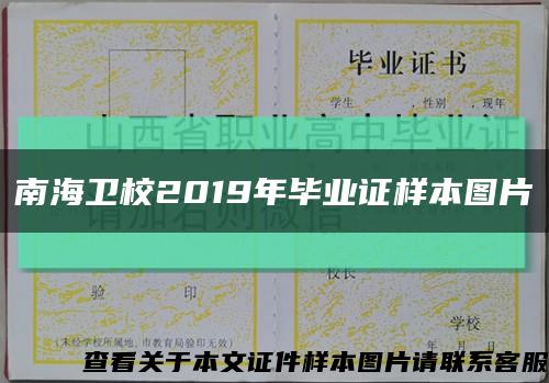 南海卫校2019年毕业证样本图片缩略图