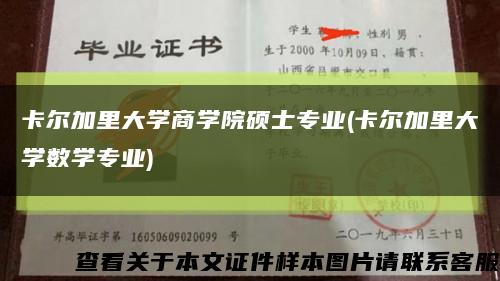 卡尔加里大学商学院硕士专业(卡尔加里大学数学专业)缩略图